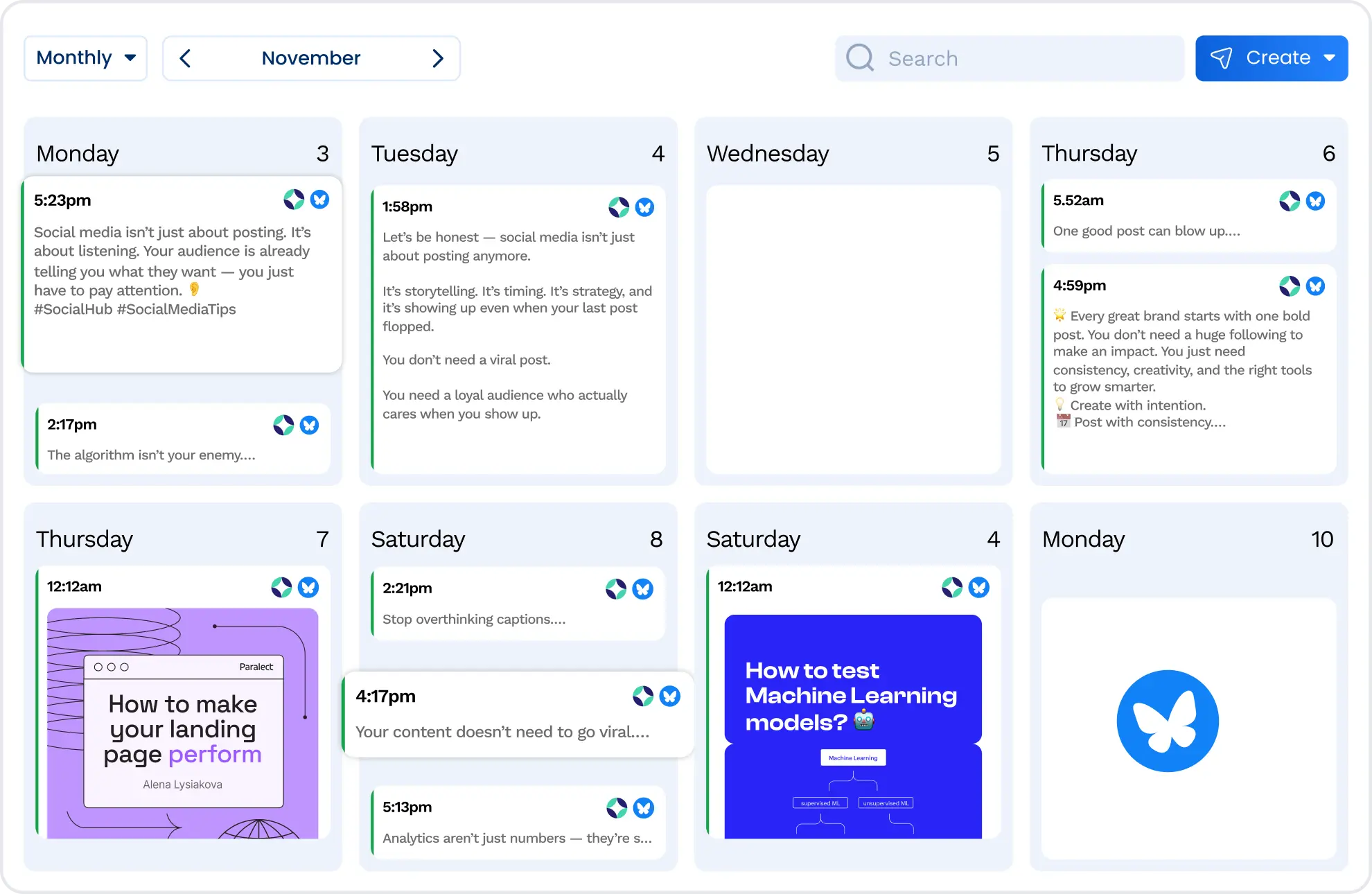 Bluesky management tools for business