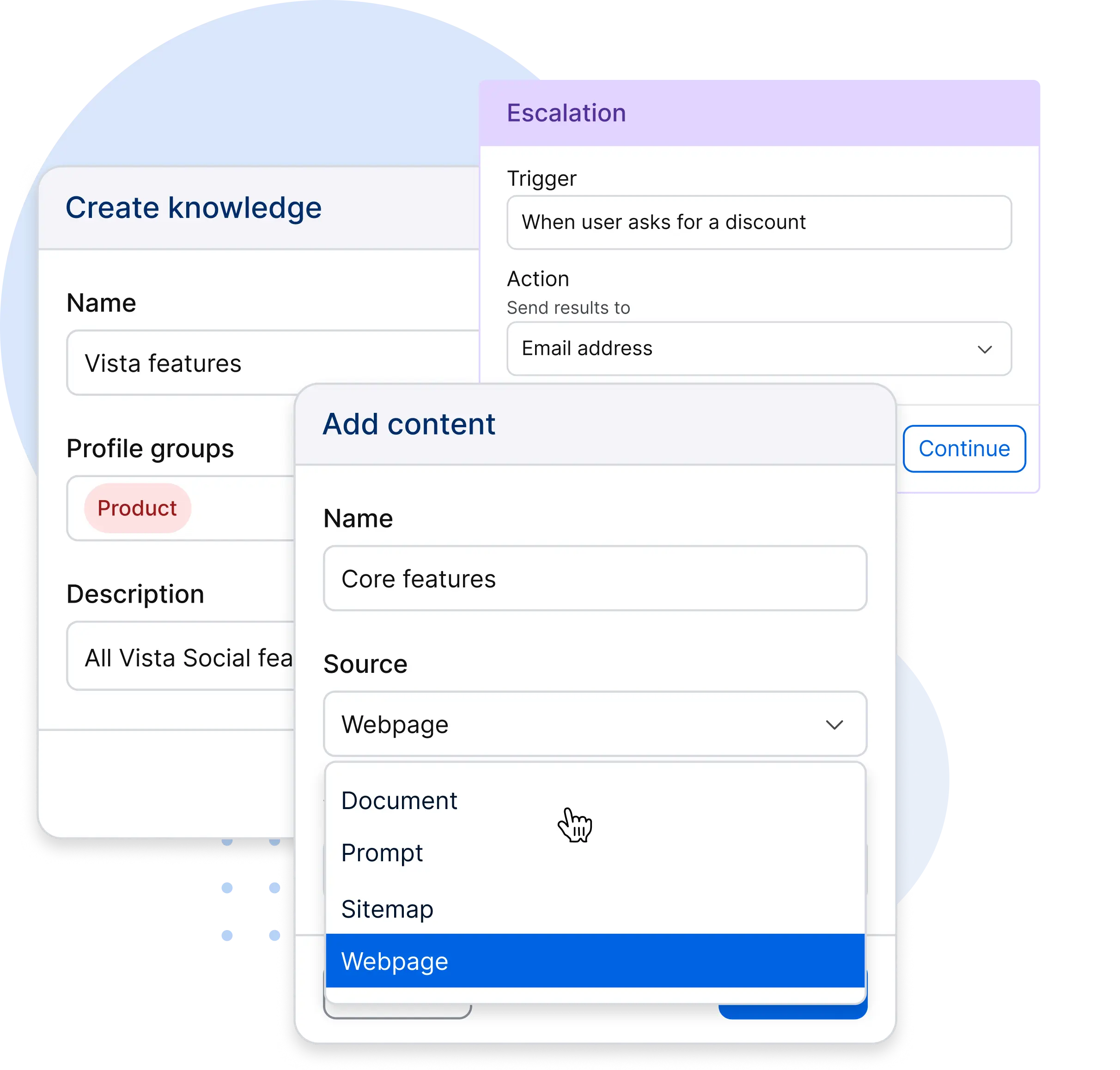 AI Knowledge setup steps