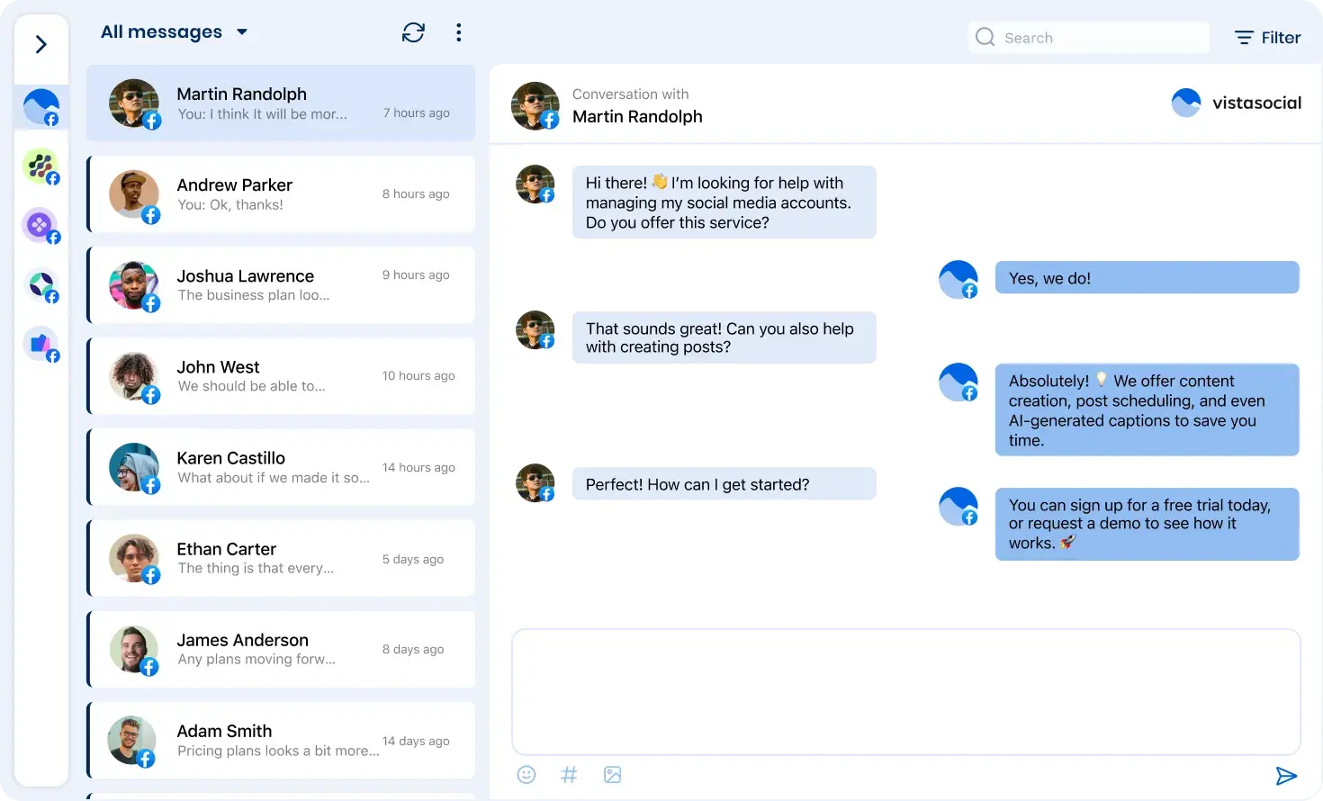 Effortlessly manage Facebook content with your team